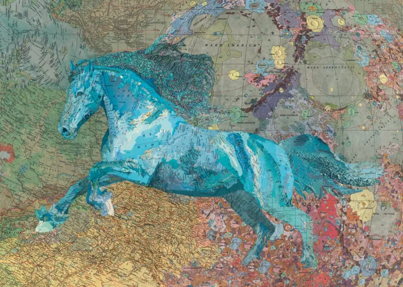 Map Art - Horse