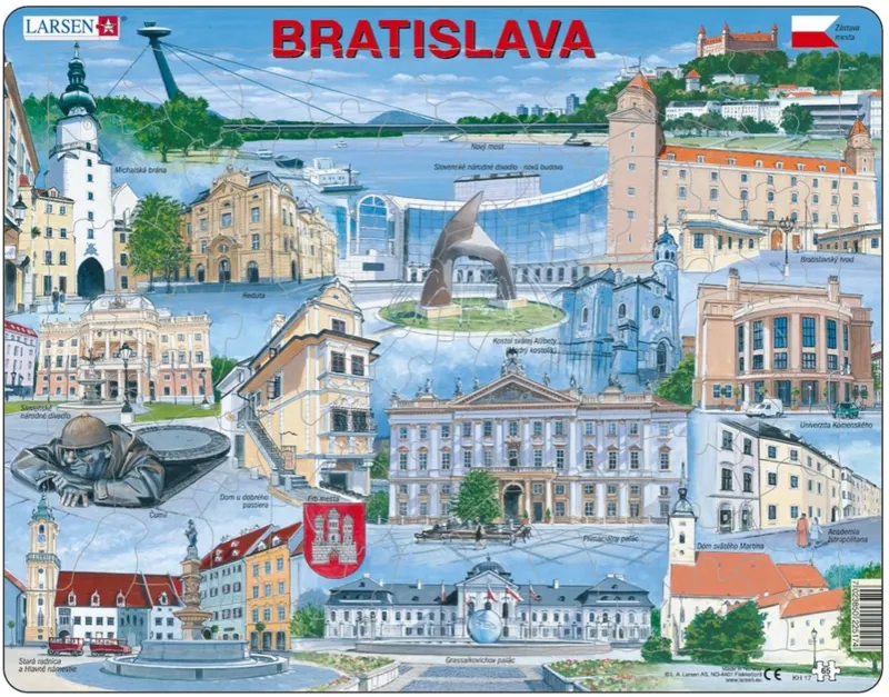 Rahmenpuzzle - Bratislava (auf Slowakisch)