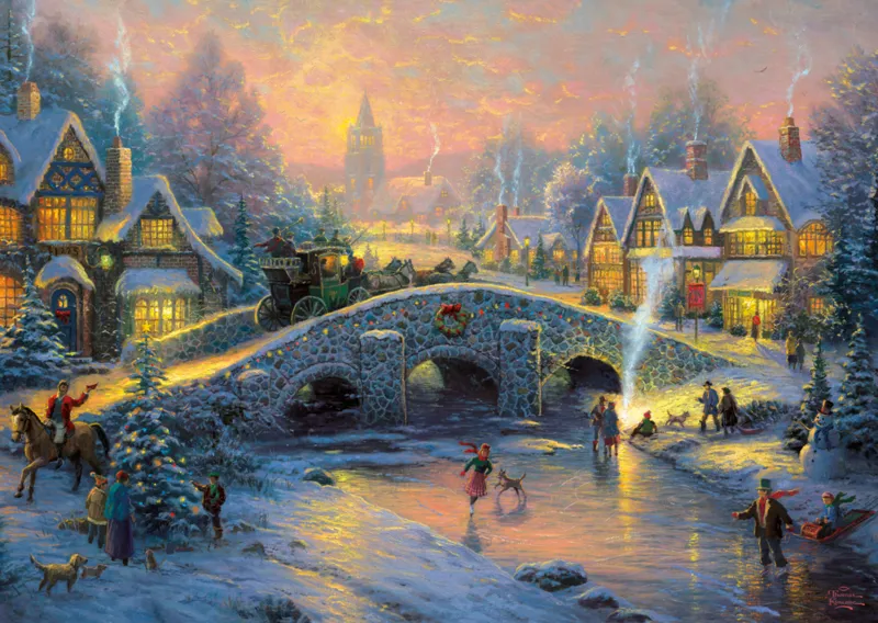 Winterliches Dorf
