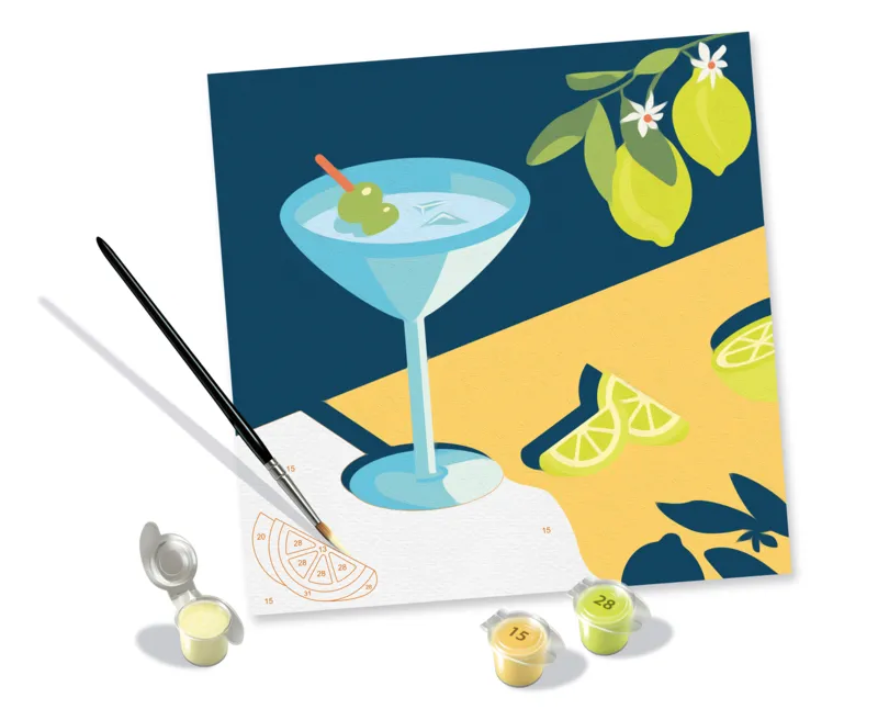 Malen nach Zahlen - CreArt - Mocktail Zitrone
