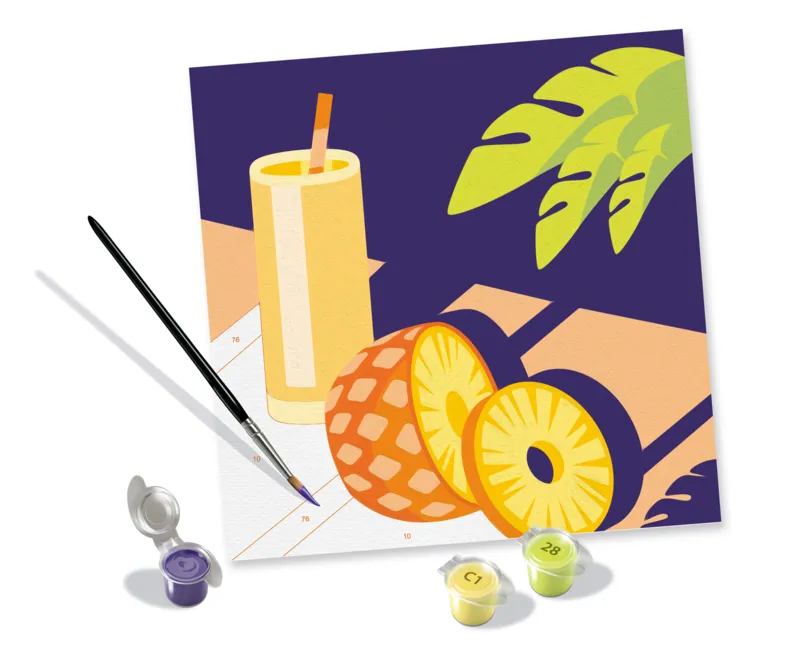 Malen nach Zahlen - CreArt - Mocktail Ananas