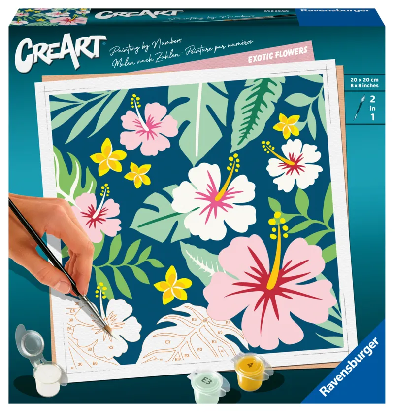 Malen nach Zahlen - CreArt - Exotische Blumen