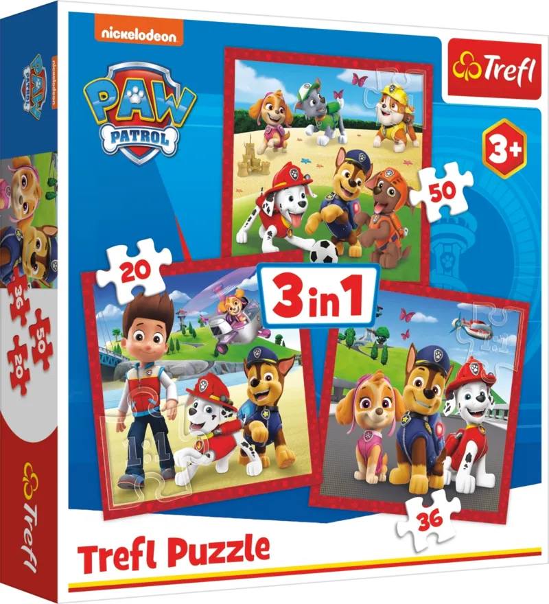 3 Puzzles - Happy dogs Paw Patrol
