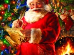 Santa überprüft die Liste
