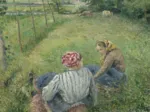 Camille Pissarro: Young Peasant Girls Resting in the Fields near Pontoise, 1882