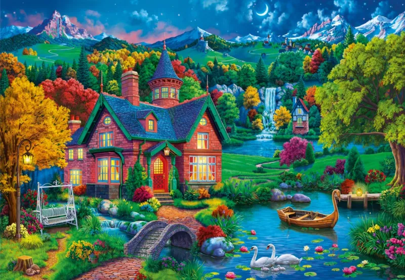 Colourful House near the Lake