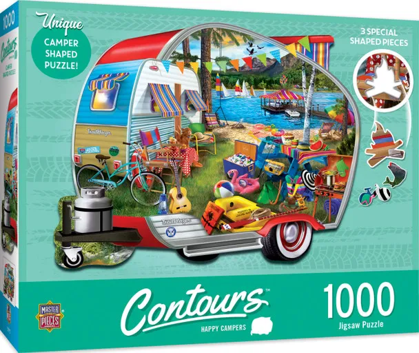 Glückliche Camper - Formpuzzle