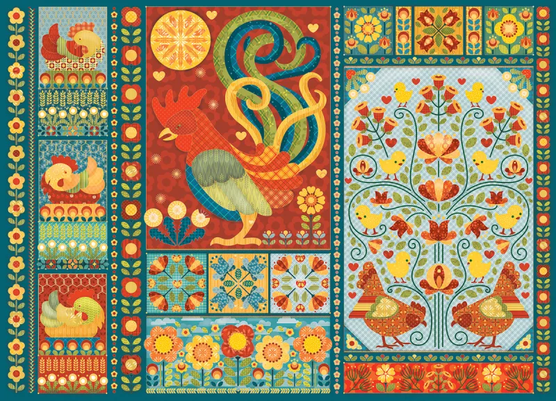 Scandi Chicken Quilt