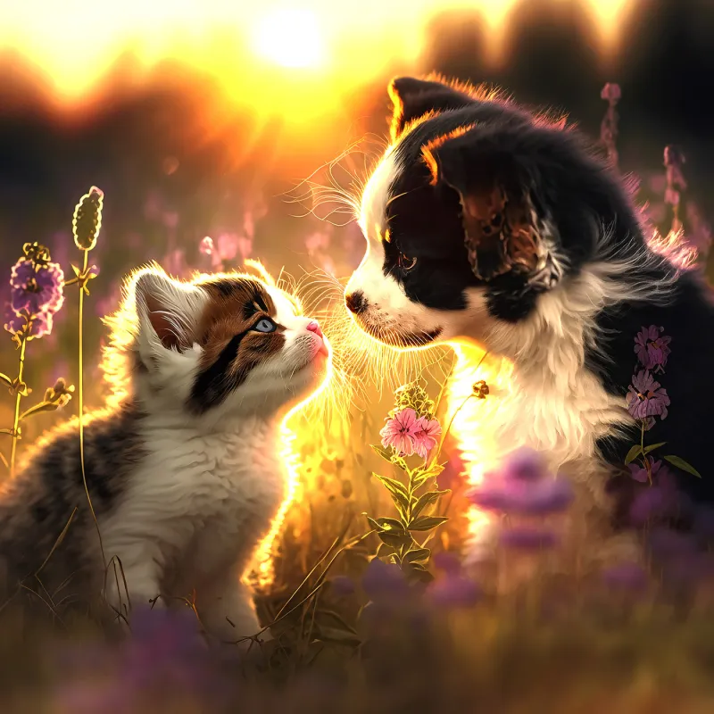 Katze und Hund