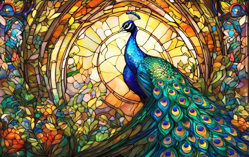 Stained Glass Zoo - Pfau