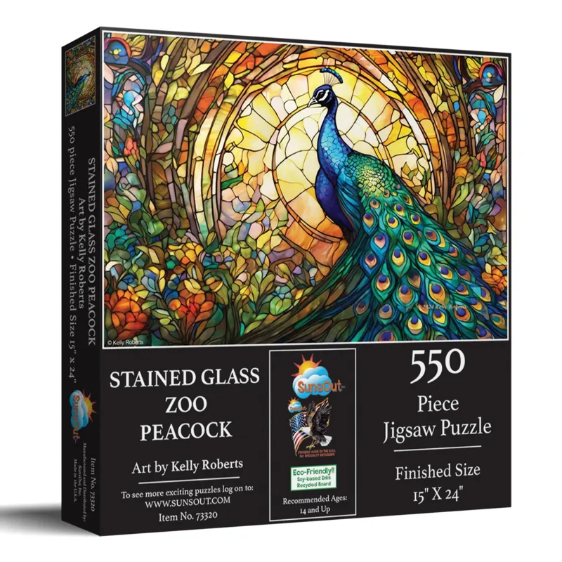 Stained Glass Zoo - Pfau