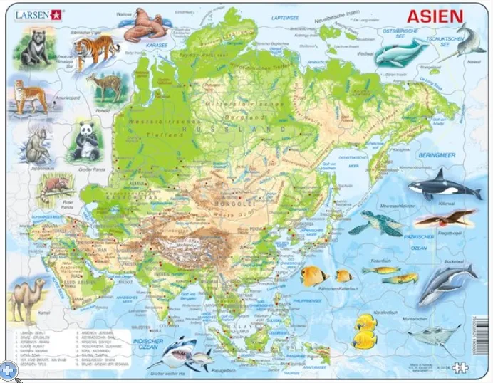 Rahmenpuzzle - Asien