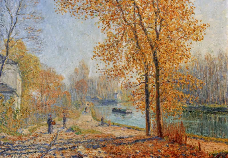 Francis Picabia - Ufer der Loing, Morgendliche Herbststimmung in Moret, 1904