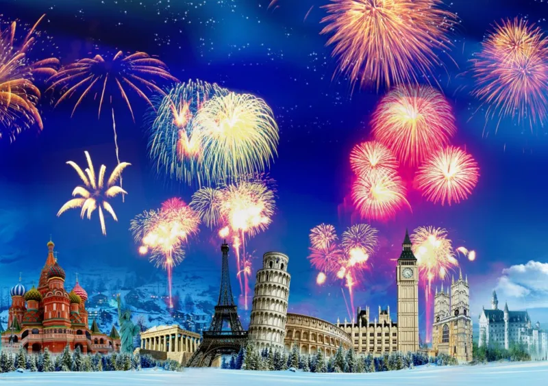 Silvester auf der ganzen Welt