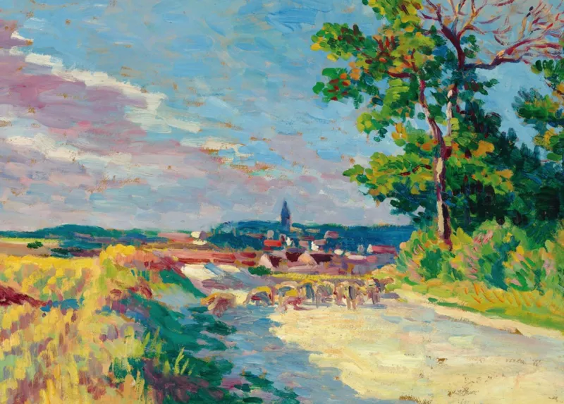 Maximilien Luce - Landschaft bei Méréville, 1905