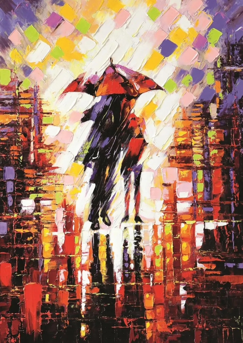 Liebe Unter dem Regenschirm
