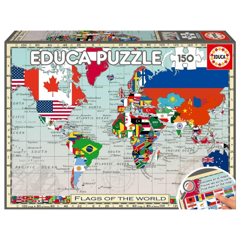 XXL Teile - GeoPuzzles - Flags of the World