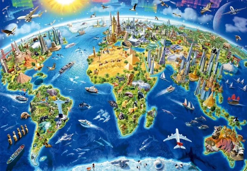World Landmarks Globe, Adrian Chesterman