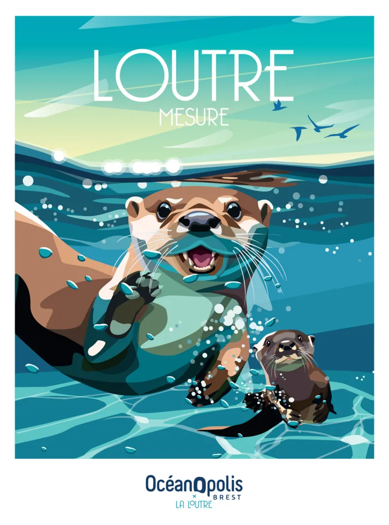 Minipuzzle 96 Teile - Loutre Mesure - Oceanopolis