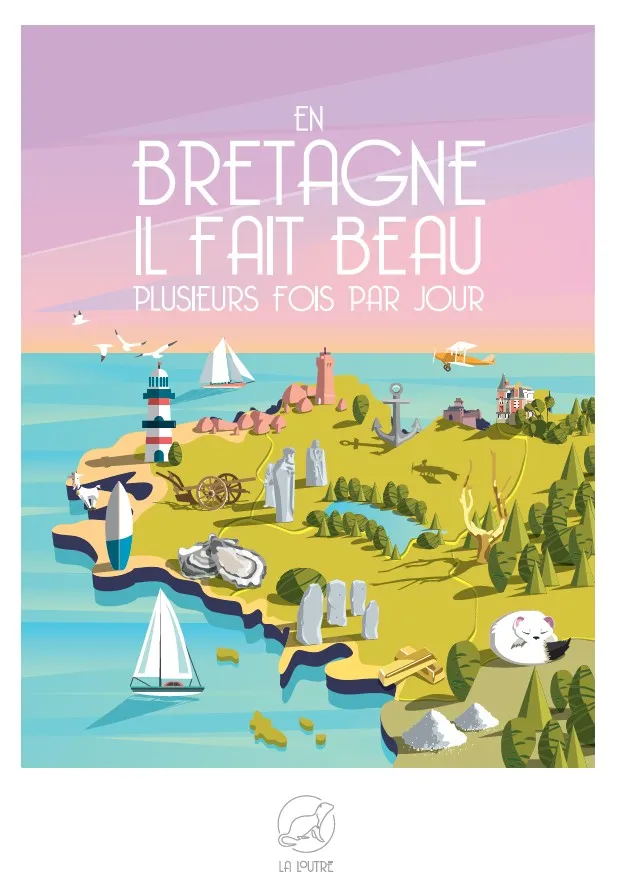 Minipuzzle 96 Teile - En BRETAGNE Il fait beau plusieurs fois par Jour