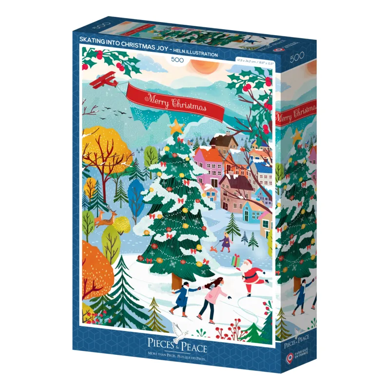 Schlittschuhlaufen zur Weihnachtsfreude