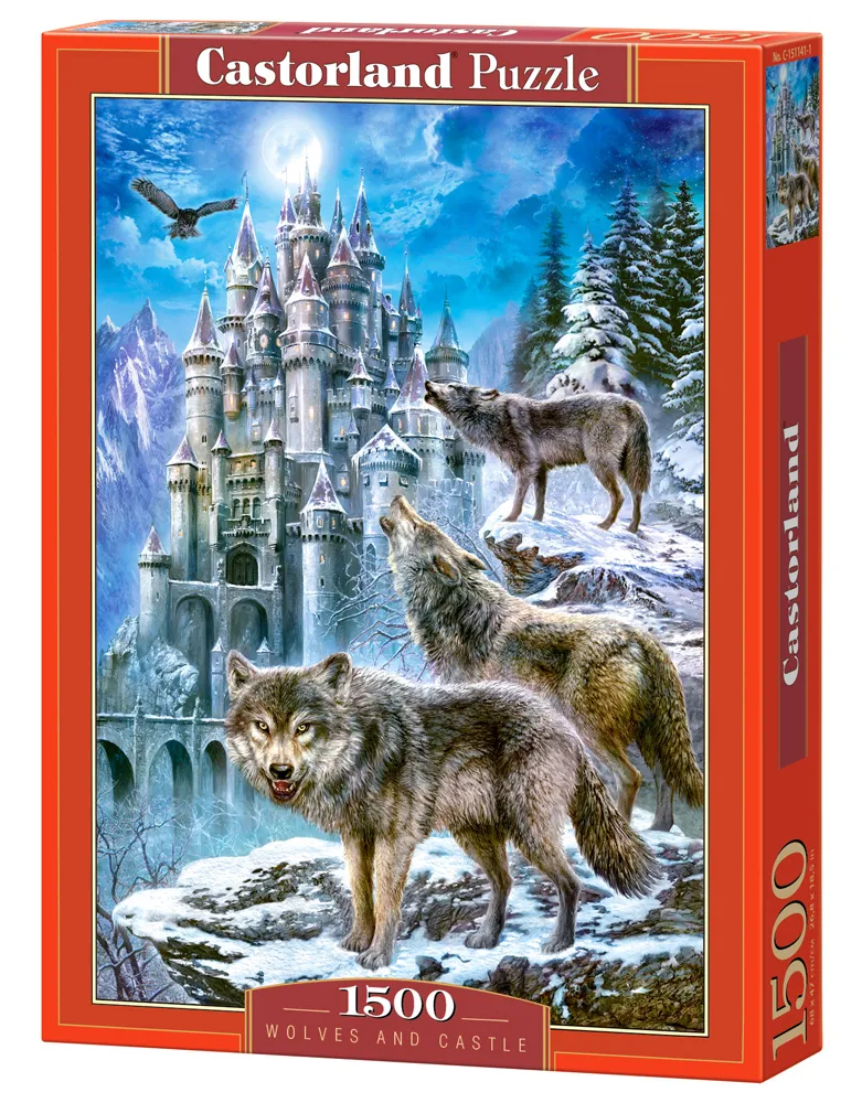 Wölfe vor dem Schloss
