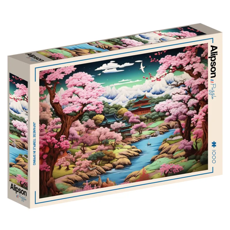 Ein japanischer Tempel im Frühling