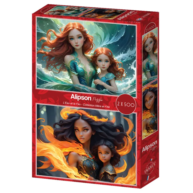 2 Puzzles - L'Eau et le Feu - Collection Mère et Fille