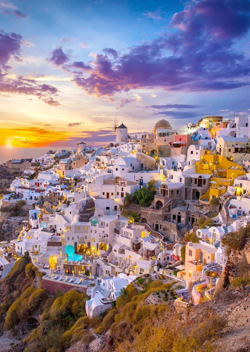 Sunset over Santorini