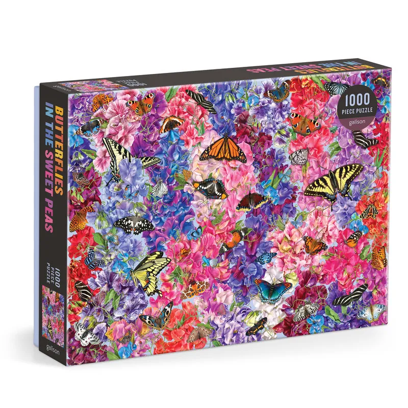 Schmetterlinge in den Süßen Erbsen 1000 Stück Puzzle - Troy Litten