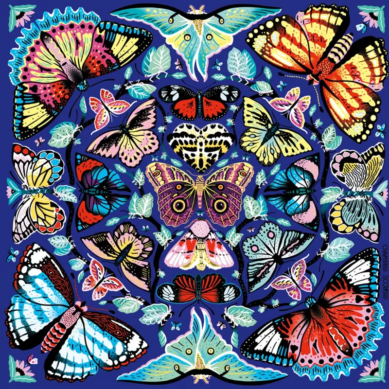 Kaleido-Schmetterlinge – Familienpuzzle mit 500 Teilen