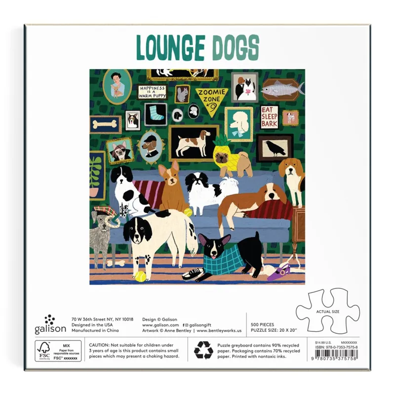 Lounge-Hunde – 500-teiliges Puzzle