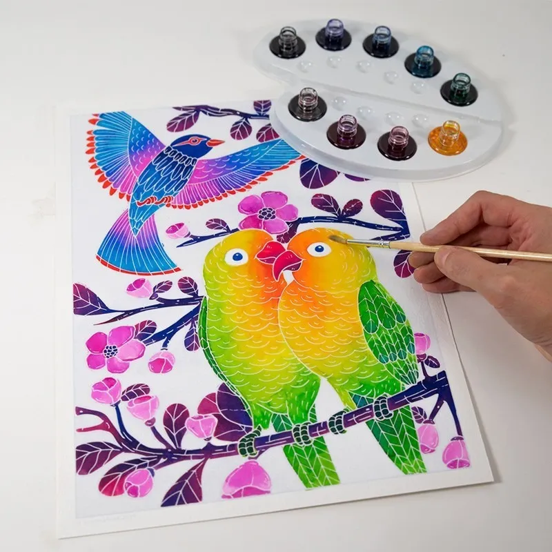 Aquarellum - Vögel Steigen Ab