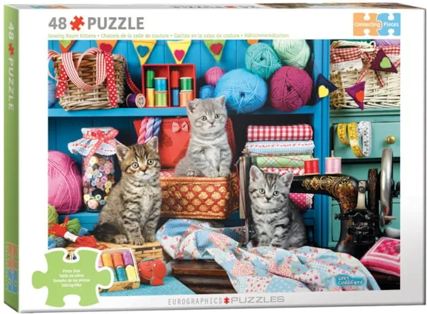Connecting Pieces - Kittens in the Sewing Room
