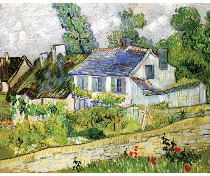 Handgeschnittenes Holzpuzzle - Maison À Auvers, Vincent Van Gogh