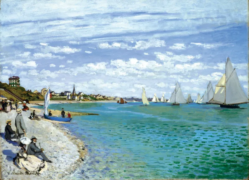Handgeschnittenes Holzpuzzle - Regatta In Sainte-Adresse