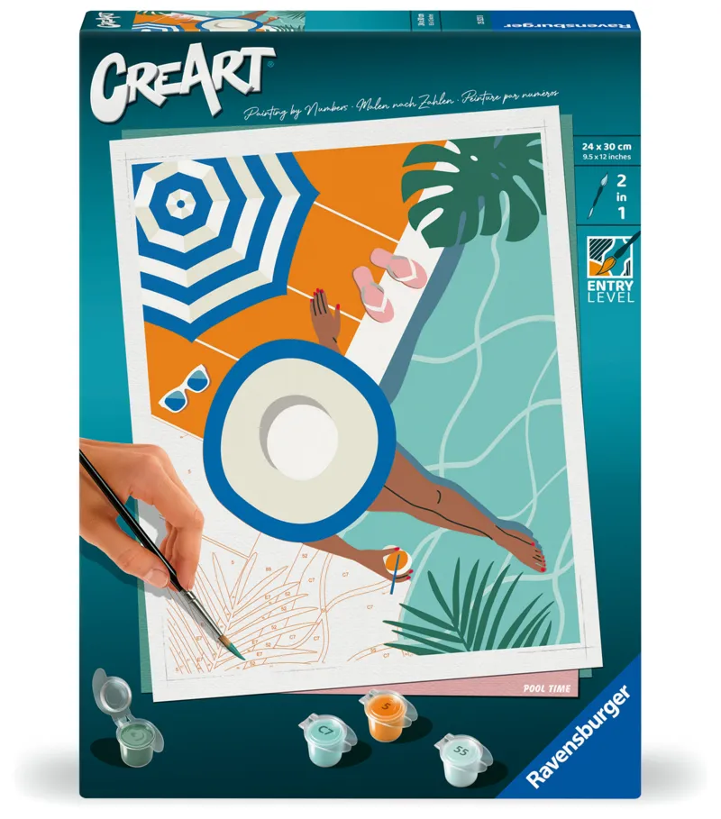 Malen nach Zahlen - CreArt - Am Pool