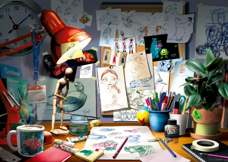 Der Arbeitsplatz des Künstlers - Disney Pixar