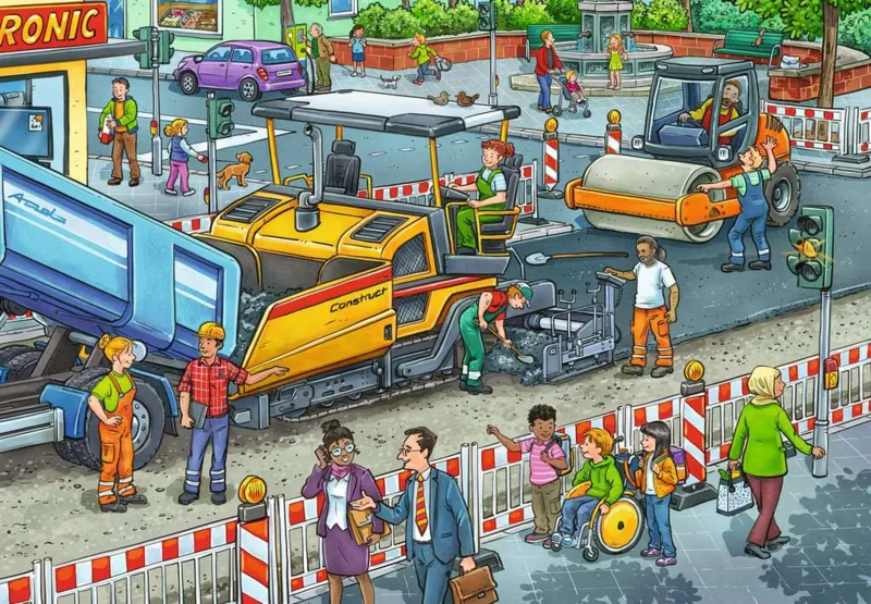 2 Puzzles - Straßenbaustelle
