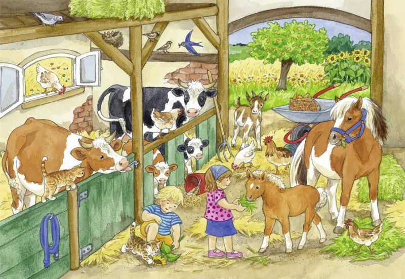 2 Puzzles - Ein Tag auf dem Bauernhof
