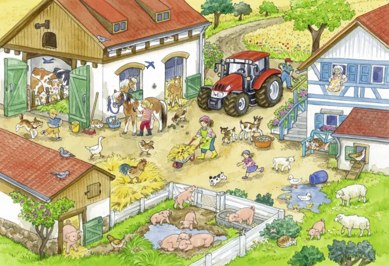 2 Puzzles - Ein Tag auf dem Bauernhof