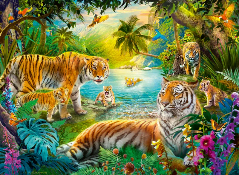 Tiger in der Oase