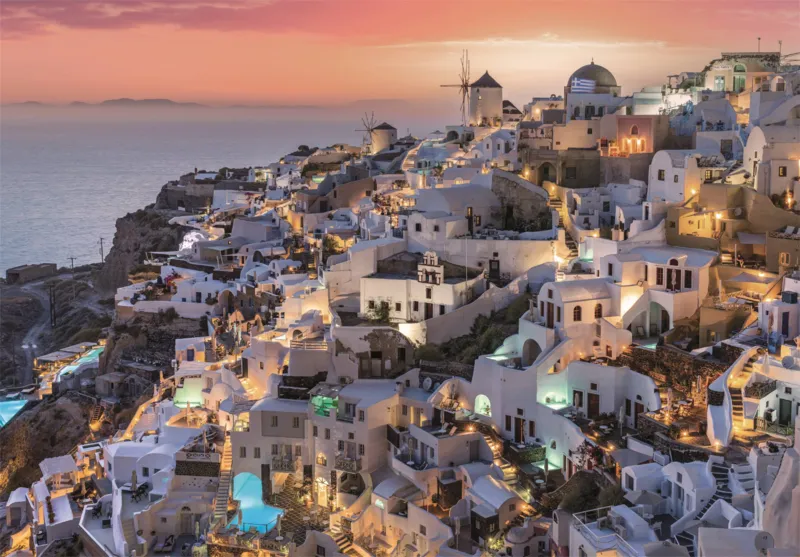 Schattierungen Von Santorini