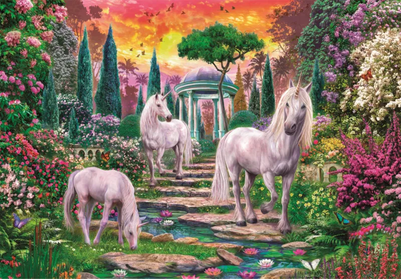Einhorn im klassischen Garten