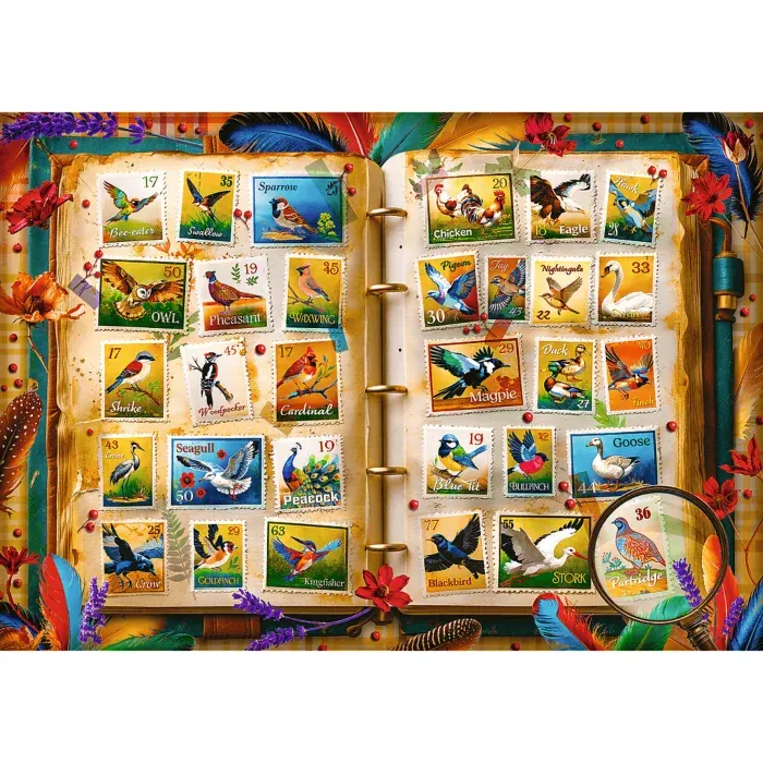 Briefmarkenammlung - Vogelatlas