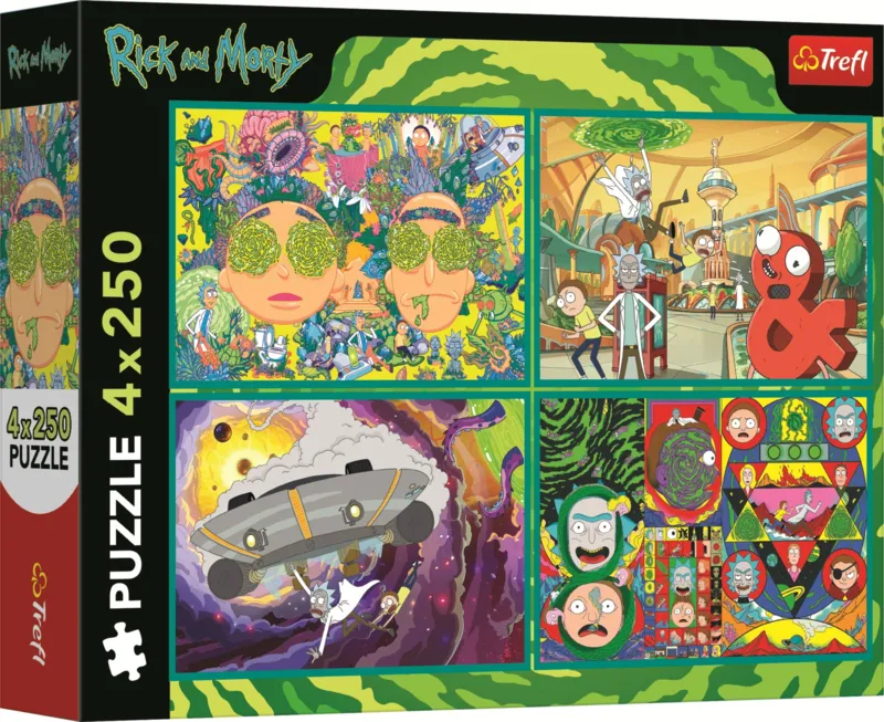 4 Puzzles - The Twisted World Of Rick And Morty