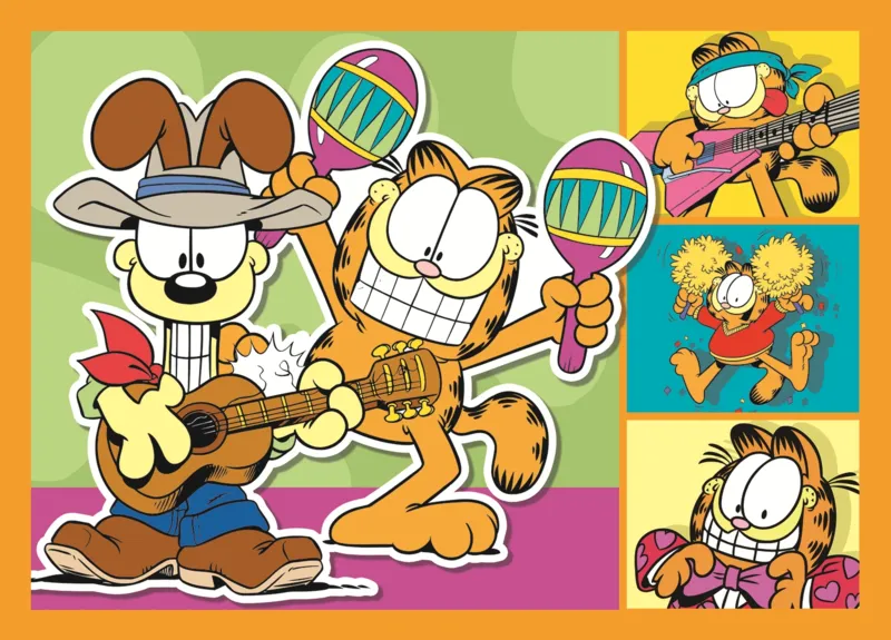 4 Puzzles - Garfield Loves Lasagna