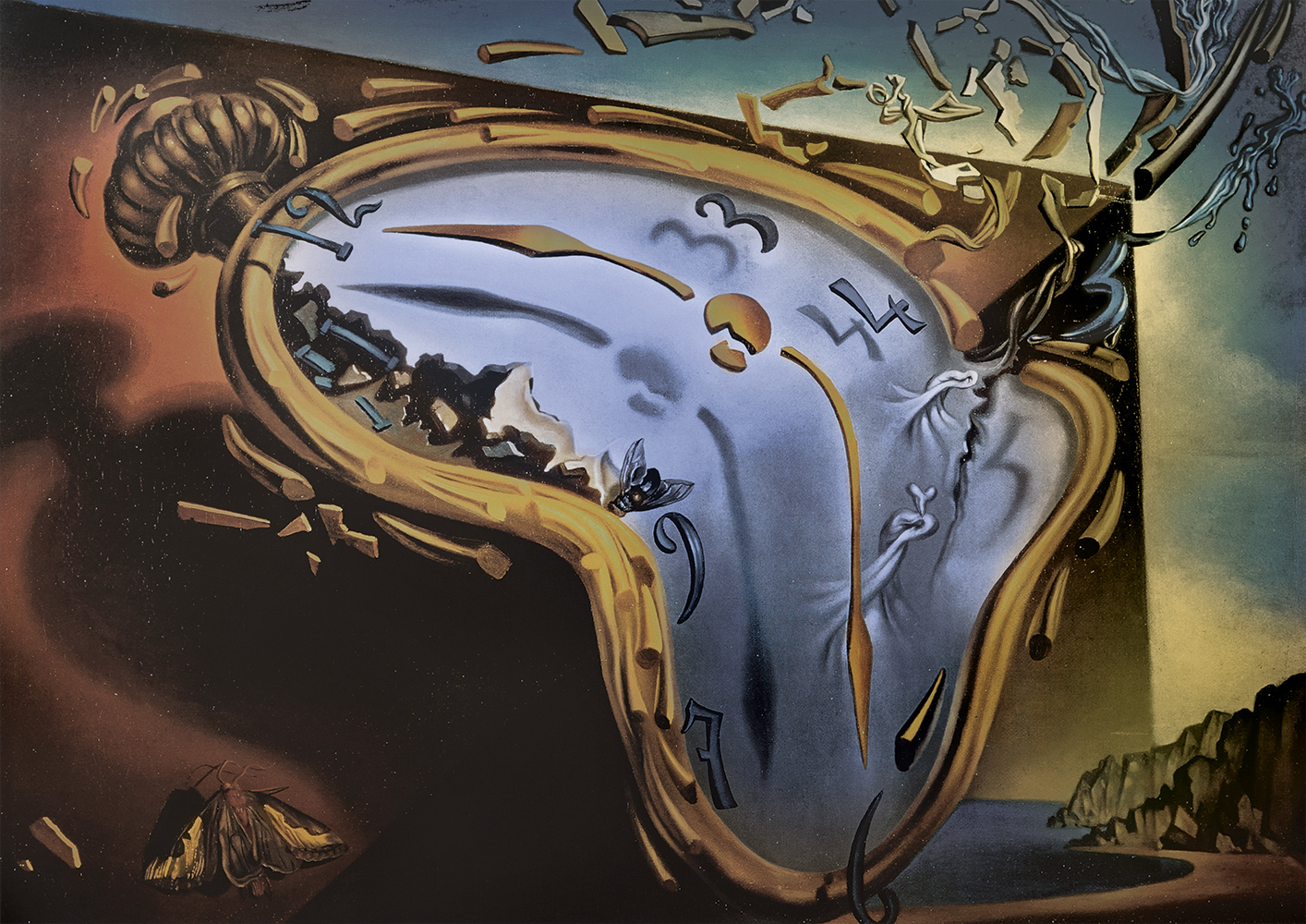 Salvador Dalí - Soft Watch Exploding in 888 Particles after Twen…