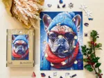 Holzpuzzle - Gustav mürrischer Bulldog