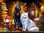 Katzen und Uhren